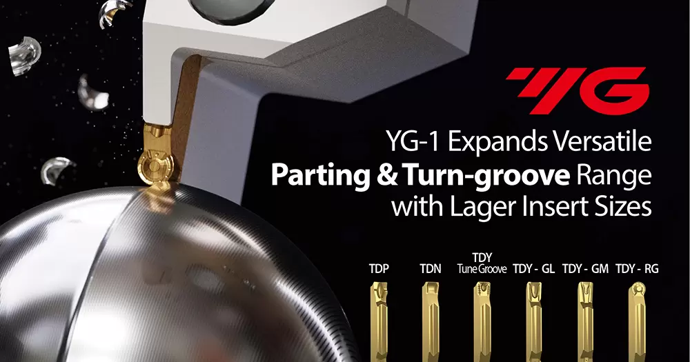 YG-1 Expands Versatile Parting, Turn-groove Range with Lager Insert Sizes