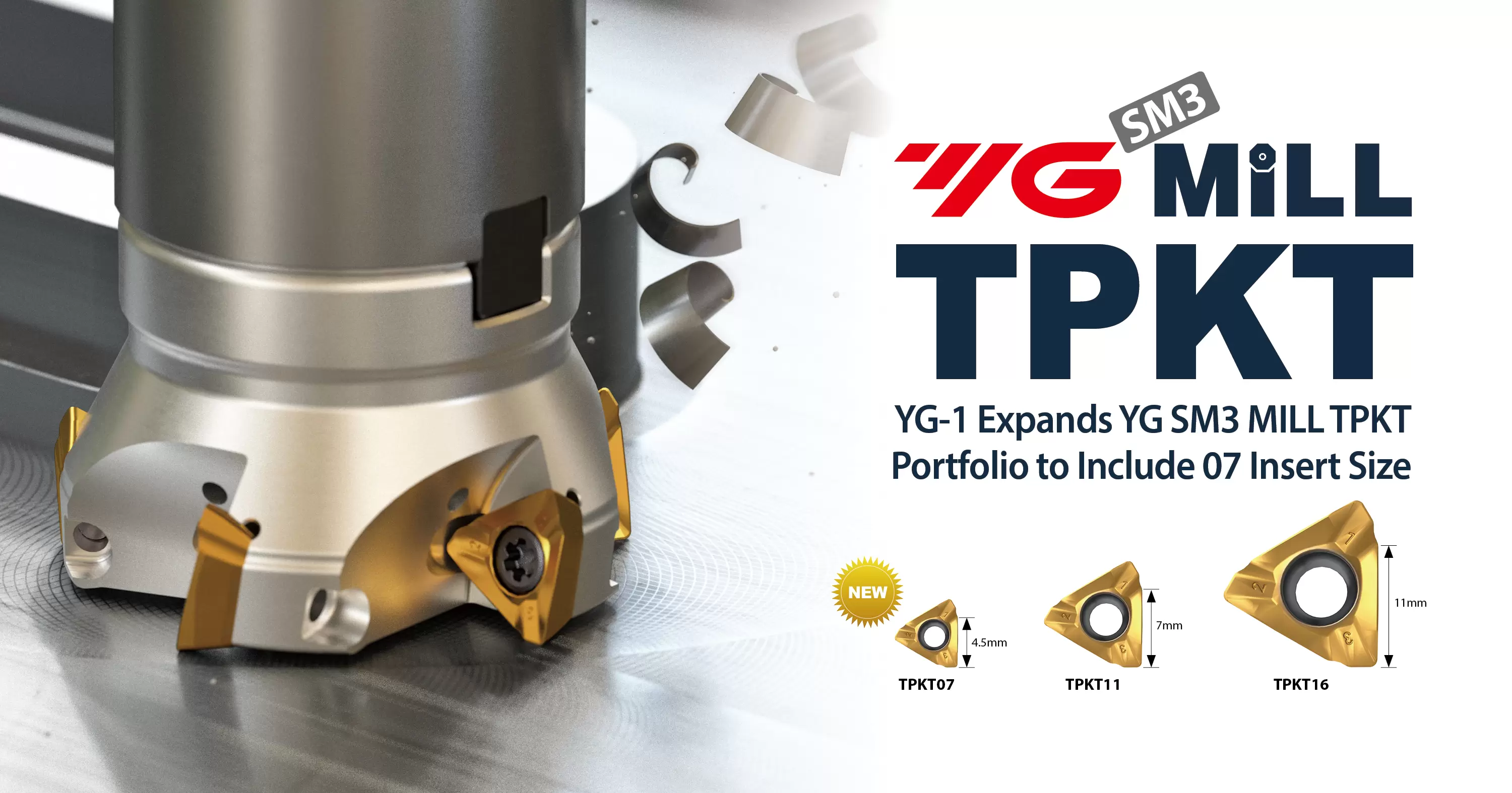 YG-1 Expands YG SM3 MILL TPKT Portfolio to Include 07 Insert Size