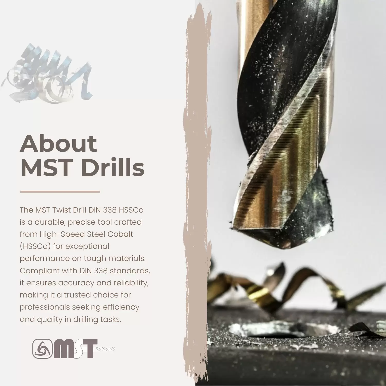 Twist Drill 5.30mm DIN 338 HSSCo (MST)